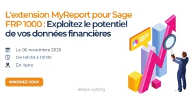 vignette illustrant la page de la conférence web extension MyReport pour Sage FRP 1000
