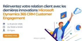 Vignette illustrant la conférence web : Explorez les dernières innovations de Microsoft Dynamics 365 CRM