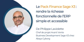 Vignette illustrant la tribune Pack Finance Sage X3