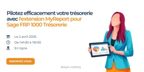Vignette illustrant la page du webinar extension MyReport pour Sage FRP 1000 Trésorerie