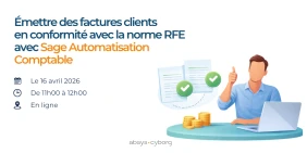 visuel conférence web émettre des factures clients avec Sage ACS