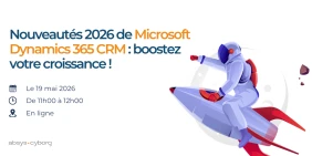 vignette illustrant la page de la conférence web : nouveautés 2026 de Microsoft Dynamics 365 CRM
