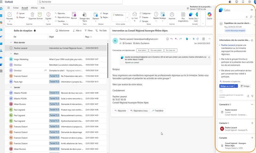 Screen cas d'usage copilot préparer un rdv