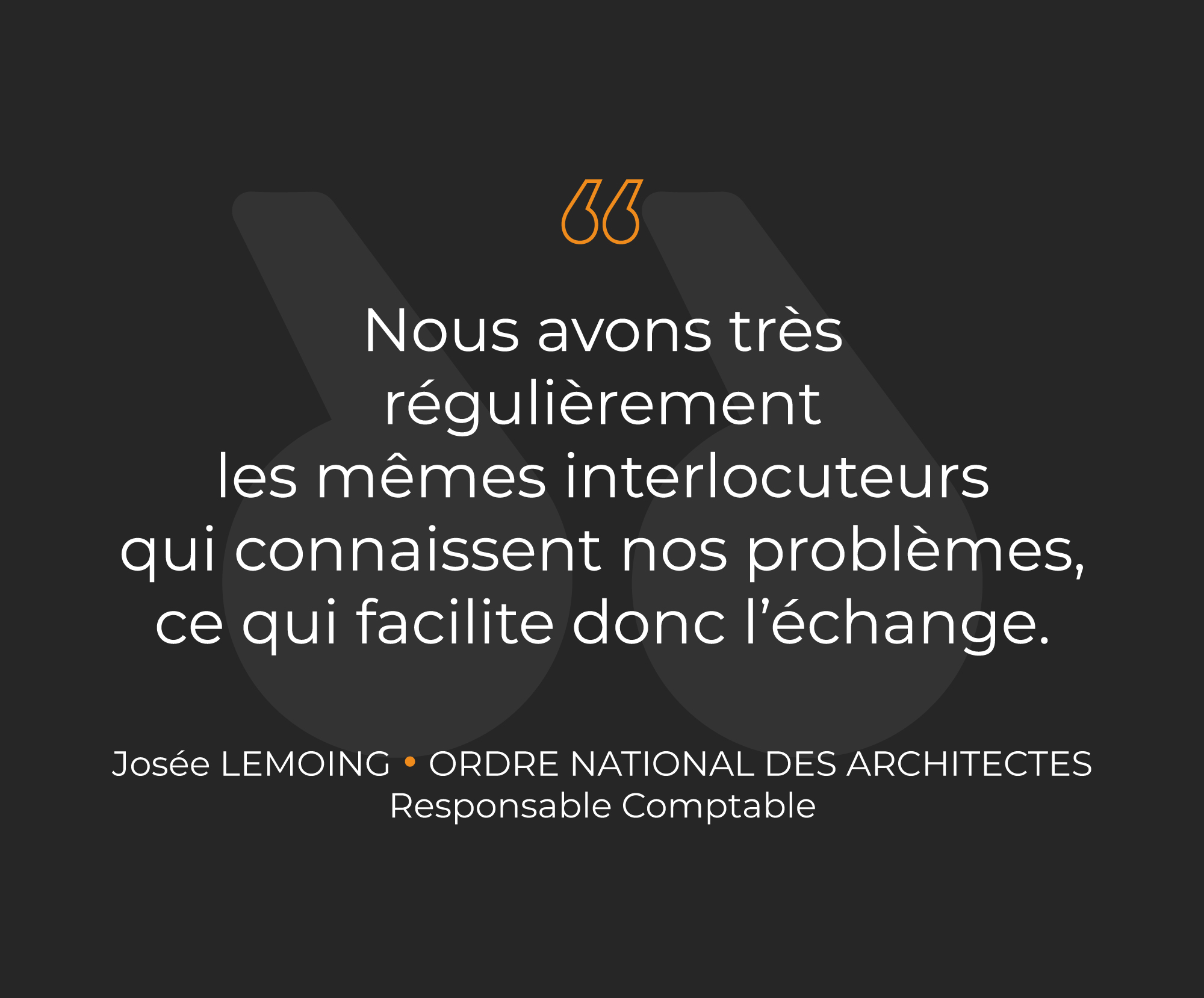 Verbatim client Ordre National des Architectes - Tribune Axelle Doublet